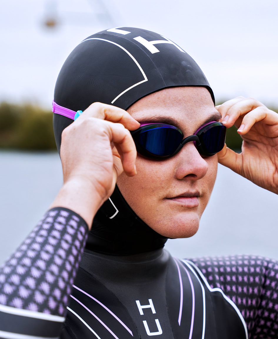 HUUB Varme Thermal Balaclava neoprene hood for cold open water swimming, full head and neck coverage