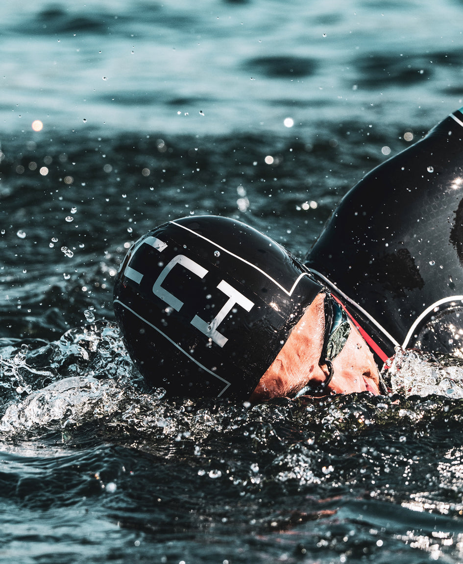 HUUB Varme Thermal Balaclava neoprene hood for cold open water swimming, full head and neck coverage