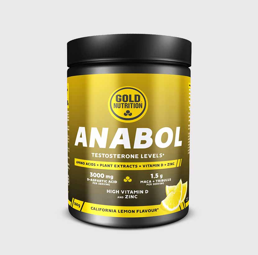 GoldNutrition ANABOL supplement bottle with label, featuring capsules for general wellness and muscle support.