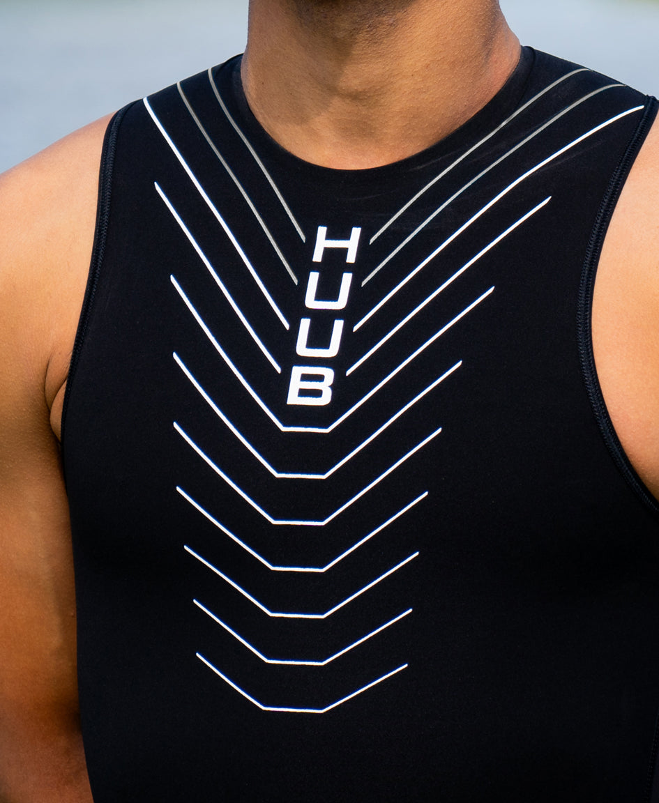 HUUB Pinnacle Swimskin - Homem | Controlo do núcleo, tecnologia hidrofóbica, design Andy Potts