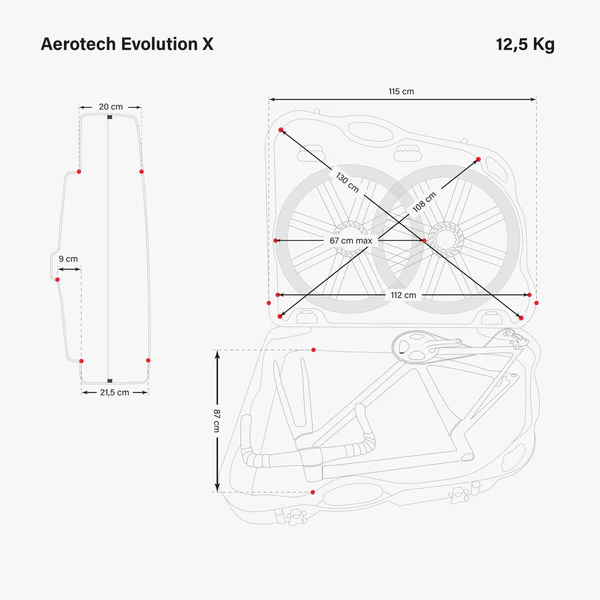 Aerotech Evolution X TSA Hard Bike Travel Case