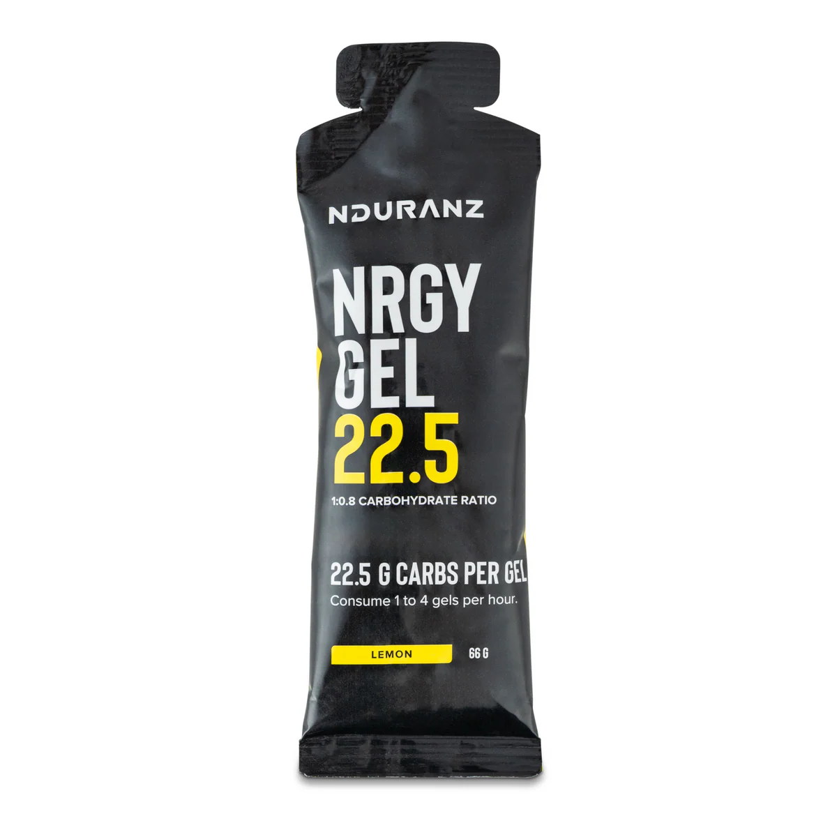 Nduranz Energy Gel 22.5 packet showing bright packaging and easy-open design for quick energy boost during activity