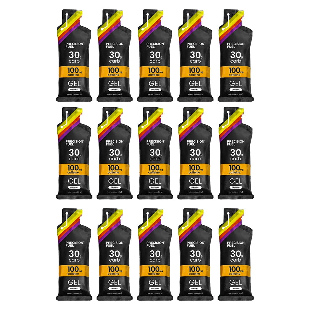 Single-serve PF 30 Caffeine Gel by Precision Fuel & Hydration, energy gel with caffeine for athletic performance.