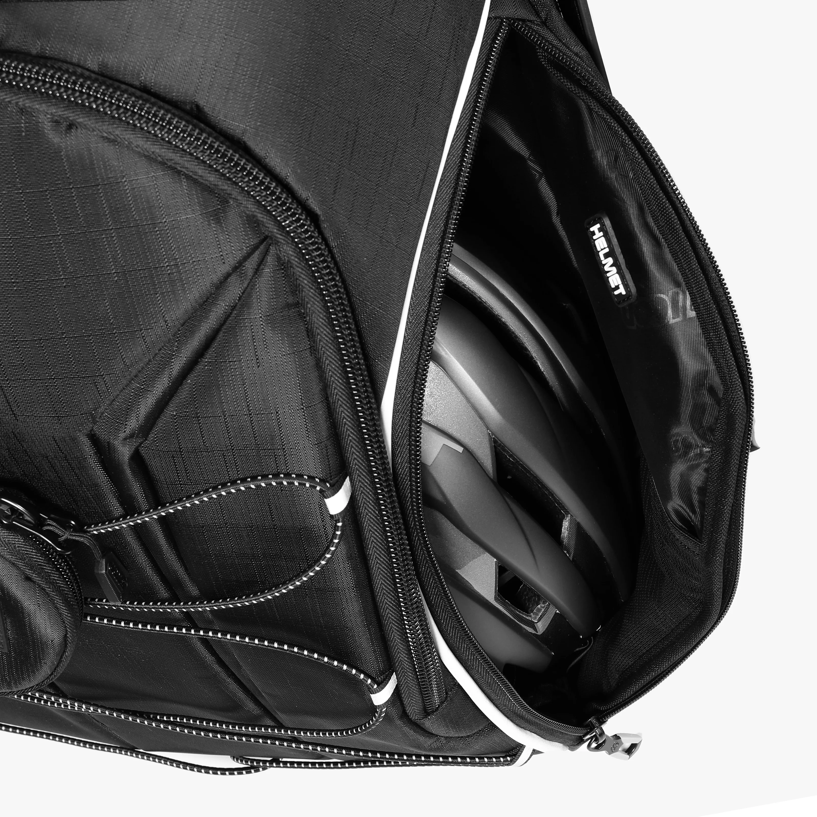 Scicon Premium Backpack 35L in black with multiple compartments and padded straps, designed for comfortable everyday use.